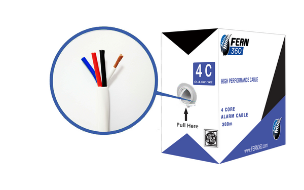 FERN360 - 4 Core Security Alarm Cable 0.44mm 300m Reel Box
