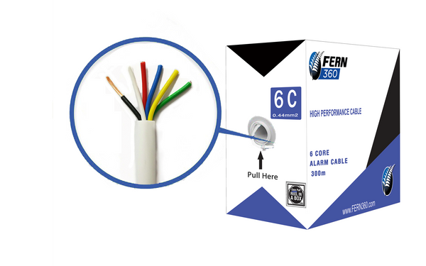 FERN360 - 6 Core Security Alarm Cable 0.44mm 300m Reel Box