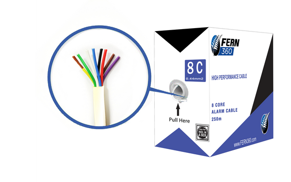 FERN360 - 8 Core Security Alarm Cable 0.44mm 250m Reel Box