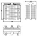 FGES-RTDFH650-2G - FERN360 - Full Height Galvanised Steel Rotor Turnstile, Double Lane-3