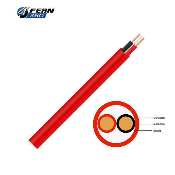 FERN360 - Fire Alarm Cable 2 Core UL Listed 16AWG Unshielded - 100m Roll