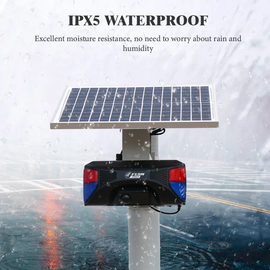 FERN360 Solar Power Alarm Sound Siren Outdoor Motion Detection Waterproof Wireless Solar Siren - 0