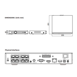 FGSIP-CNVR101-8P - FERN360 - 10Ch Network Video Recorder with 8x PoE ports, 80Mb - 0