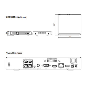 FGSIP-CNVR51-4P - FERN360 - 5Ch Network Video Recorder with 4x PoE ports, 80Mbps - 0