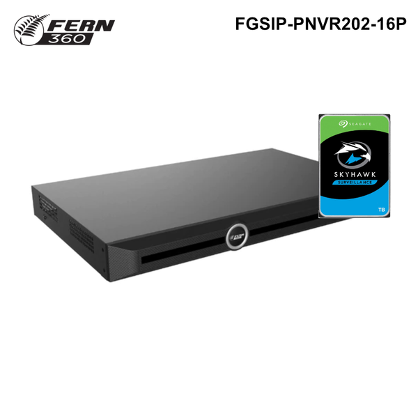 FGSIP-PNVR202-16P - FERN360 - 20Ch Network Video Recorder with 16x PoE ports, 320Mbps
