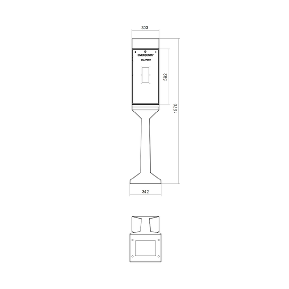 FPECP-BCC - FERN360 Emergency Call Point Pillar & SIP Station