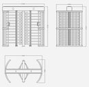 FGES-RTDFH550-1 - FERN360 - Full Height Stainless Steel Rotor Turnstile, Double Lane-3