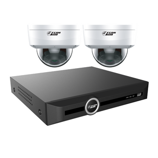 FERN360 Surveillance Kit - 2 Fixed Lens Starlight 4MP Vandal Dome Cameras and 5ch 1TB Network Video Recorder