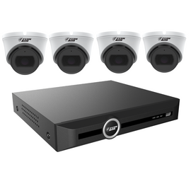 FERN360 Surveillance Kit - 4 Motorised Lens Starlight 5MP Turret Cameras and 10ch 1TB Network Video Recorder