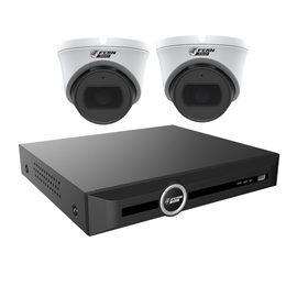 FERN360 Surveillance Kit - 2 Motorised Lens Starlight 5MP Turret Cameras and 5ch 1TB Network Video Recorder